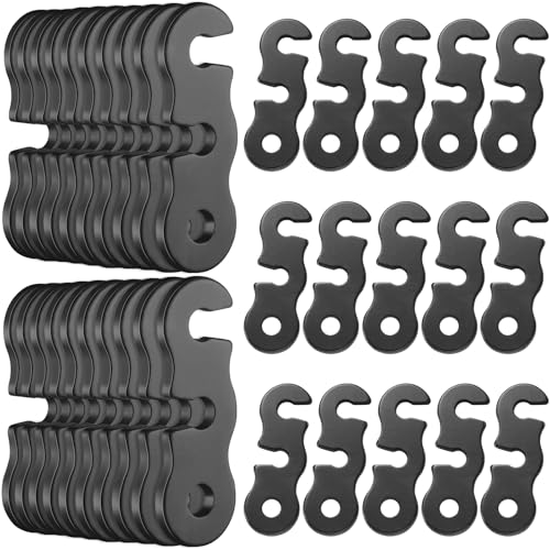 Image of SATINIOR 20 Pieces Guyline Tensioner Aluminum Alloy Tent Cord Paracord Tensioner Guy Line Rope Adjusters Cord Tighteners for Outdoor Tent Camping Hiking Accessories