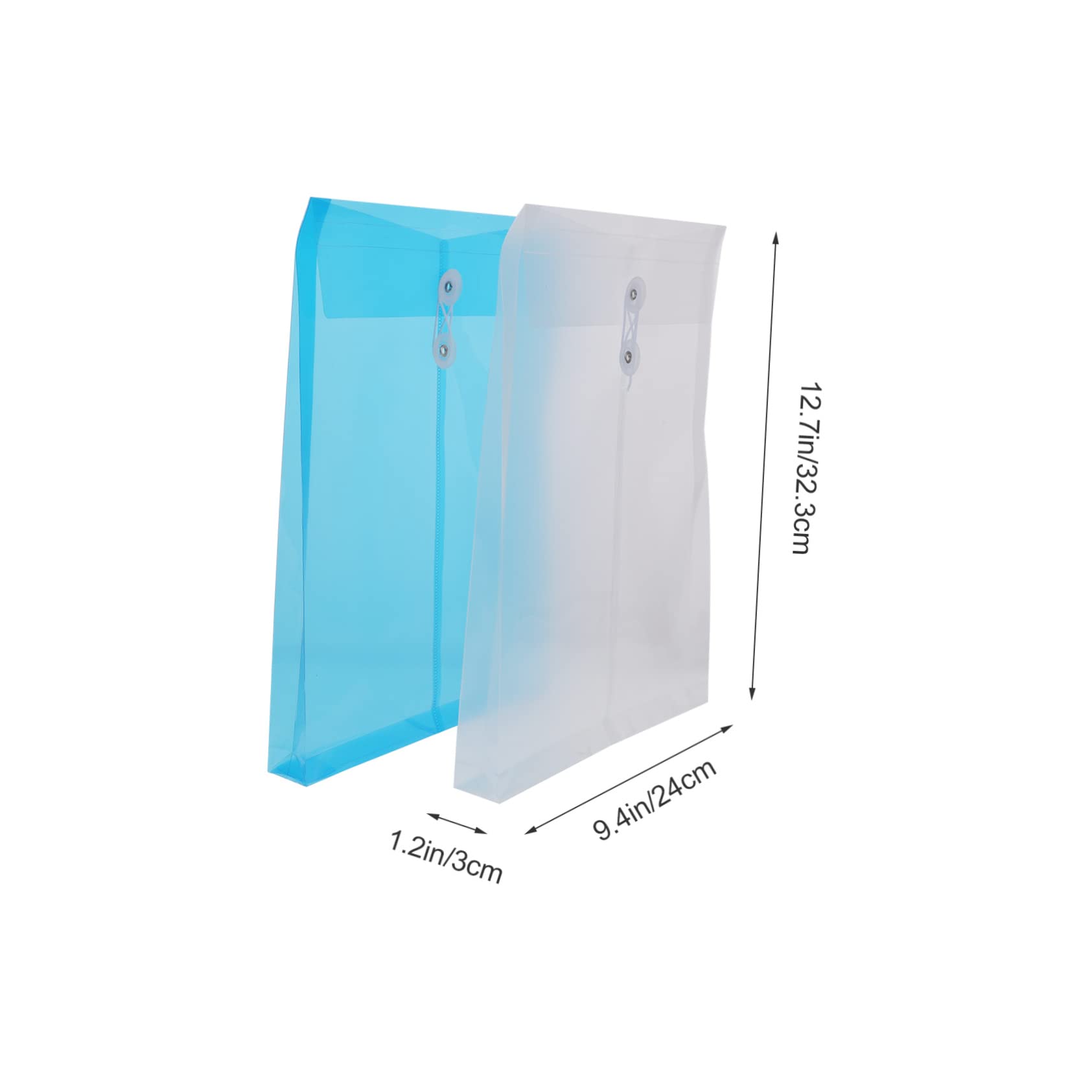VILLCASE 3 Set Da 10 Pezzi Elegante Busta Portadocumenti in Plastica A4 Con Chiusura A Bottone Per Scuola Ufficio Viaggi Biglietti Da Visita Buste Riutilizzabili