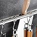 ASkinds Utensil Hanging Rack Stainless Steel Rail Hanger Rod Wall Mounted Pot Pan Lid Holder Cookware Storage Organizer with Sliding Hooks for Kitchen Bathroom