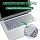Laptop Tastaturschutz Tastaturschutzfolie Tastaturabdeckung - 310 x 130 mm Silikon Tastatur Staubschutz kompatibel mit 13-14 Zoll Laptop, Universal & Wasserdichter (1 Stück, Transparente)