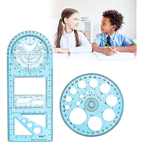 Multifunctional Geometric Ruler (Blue 2) Cover