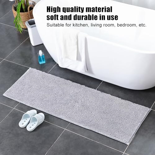 Alfombra gris plateada suave: el confort ideal para tu dormitorio, baño o cocina 4
