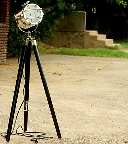 Max Engineering EnterprisesHollywood Studio Nautical Floor Lamp Black Tripod
