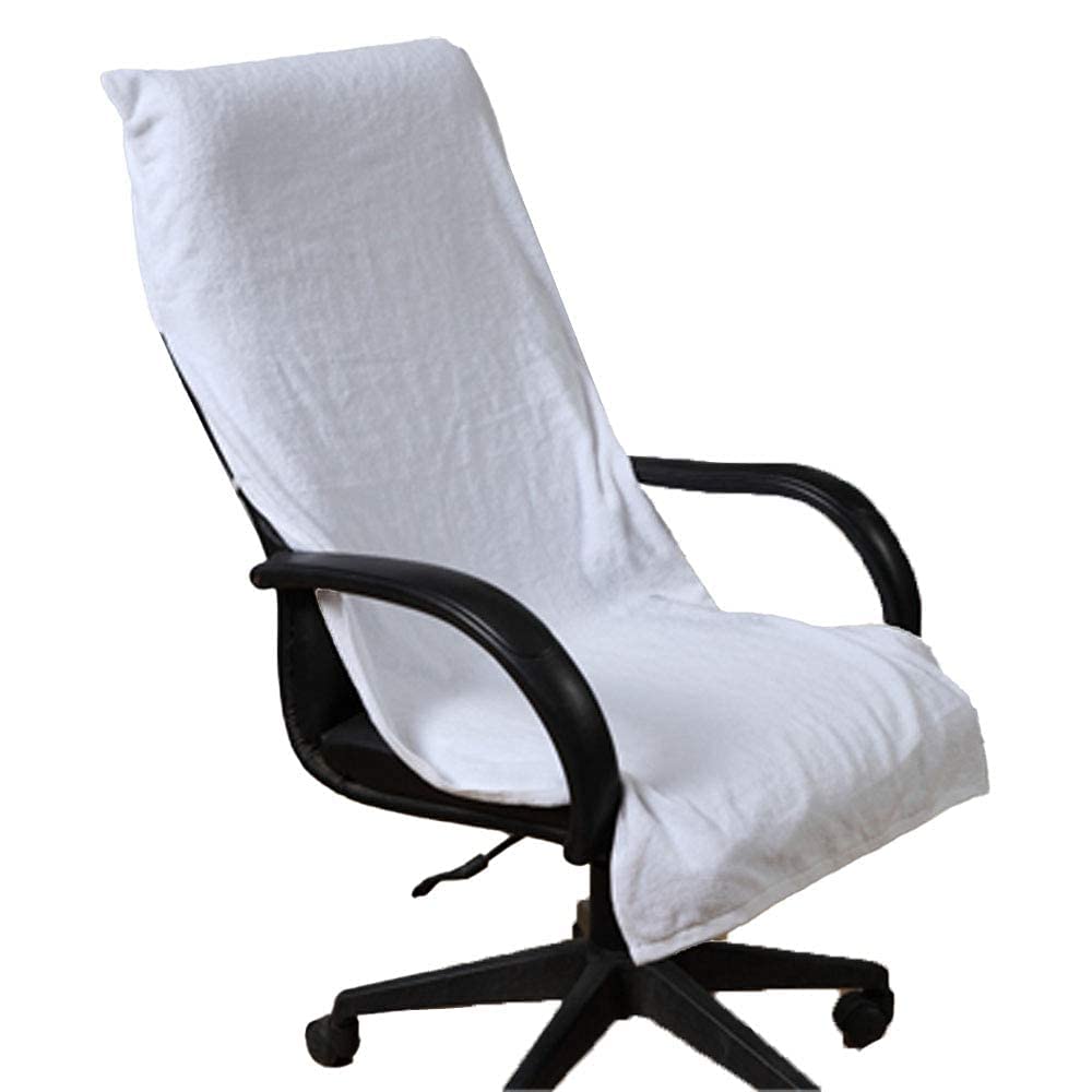 AYUS Cotton Solid Luxury Premium Super Soft Office Chair Towel with Tie Knot 500 GSM - (Pack of 1, White)(30 X 60 in Inches) 1