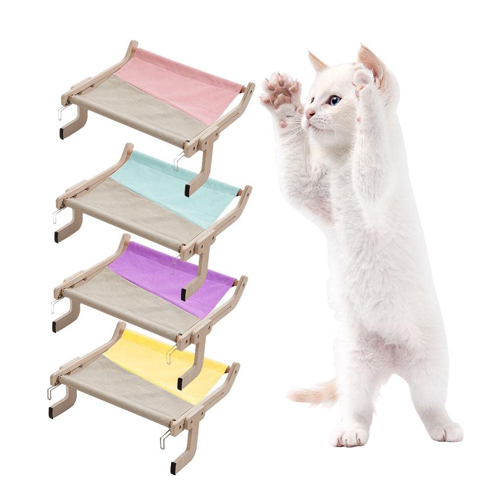 Katzenbett Katzenbett Katzenhängebett Balkon Fenster Katzenhängematte Hängende Katzennest Kicten Fenster Hängebett Katze Hängende Holzbett Montage