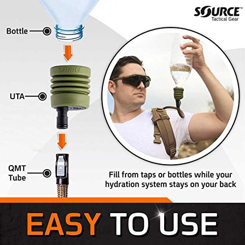 Image of Source M.C. 3L Ultimate Low Profile Hydration System with UTA Rapid Refill Adapter and Magnetic Clip Kit, Coyote (4325190203)