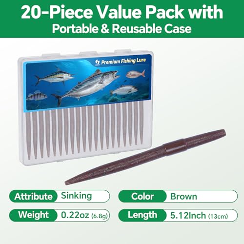 Image of Clearance Bionics-Designed Durable Soft Plastic Fishing Lures Kit with Bonus Accessories, 3 /4 /5 /6 Inch, 9-Type Lifelike Swimbaits in One Gear Set Included Tackle Box for Bass