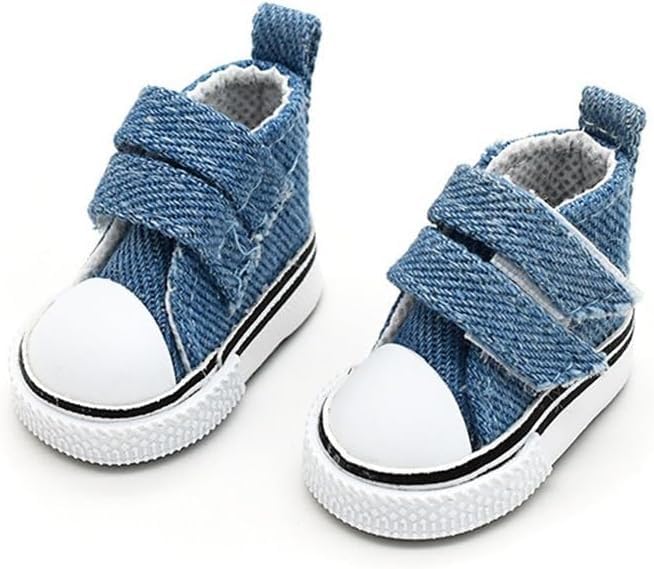 Amlhy 1/6 BJD Doll Canvas Shoes Costume Accessory 5cm, 1 Pair Denim Blue