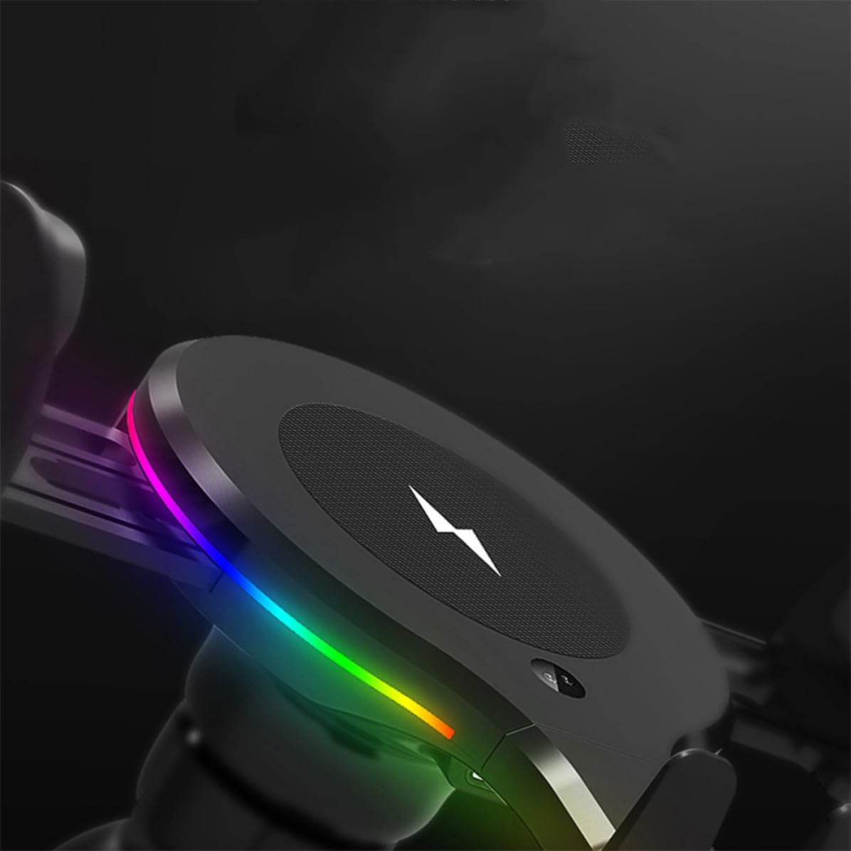 YARNOW Caricatore 12v Auto Wireless da 10w Supporto Smartphone Auto in Abs e Pom, Protezione da Sovracorrente e Supporto per Bocchetta D'aria Rotante a 360 Gradi per Automobile