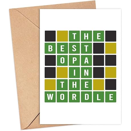 Wordle for Opa Father's Day Card: The Best Opa in the Wordle