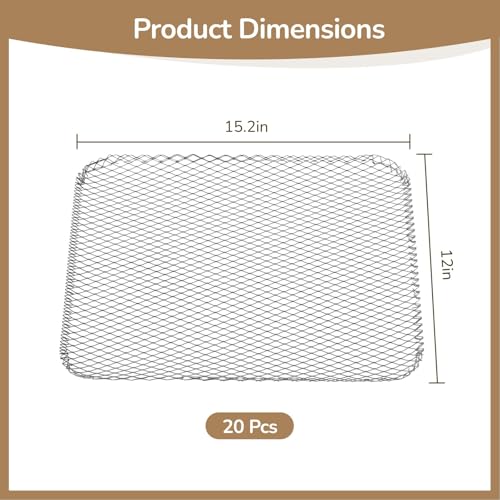 Forros desechables antiadherentes con malla rectangular para asar de forma limpia y cómoda 3
