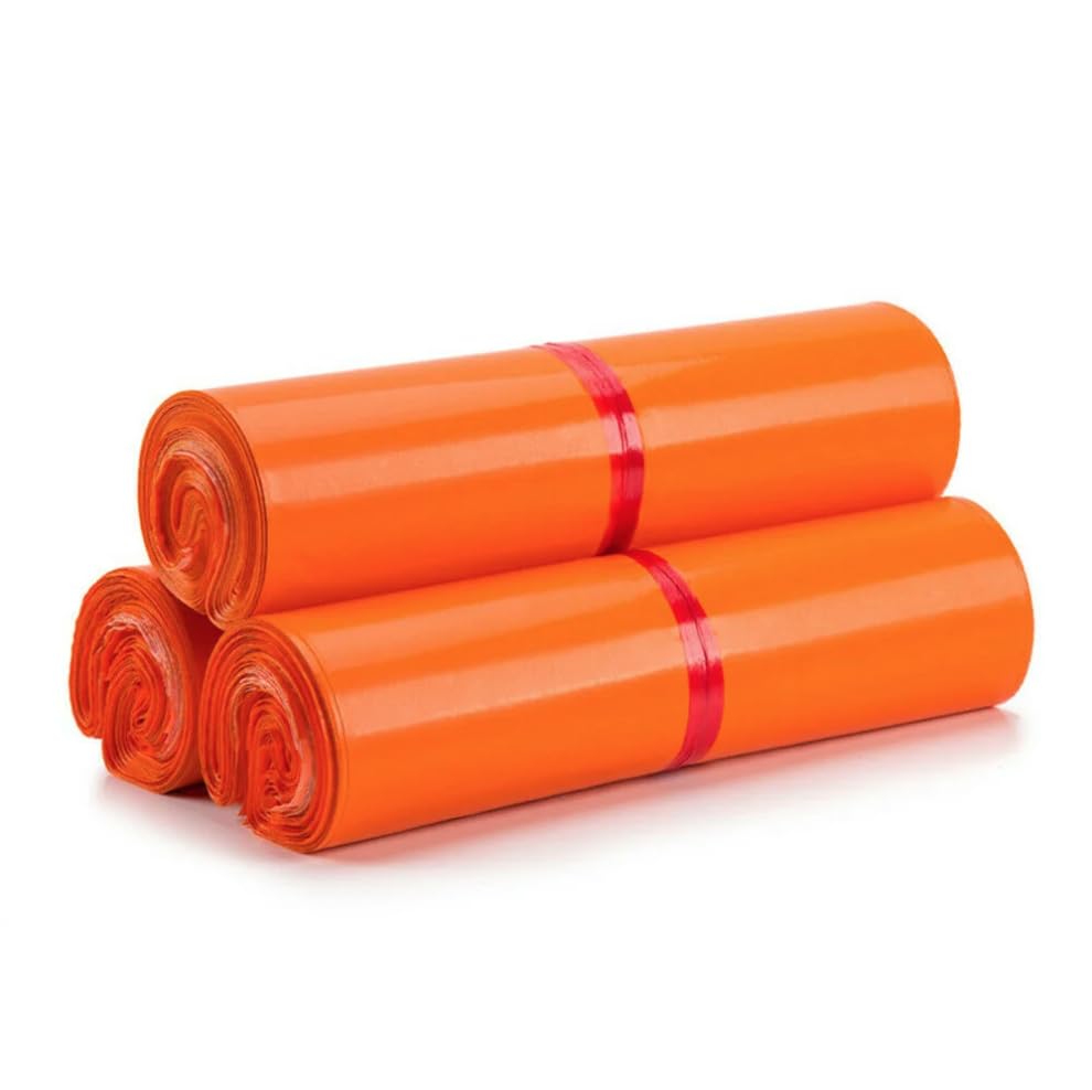 100 Coloured bags Strong Mailing Postage Bags, 60 Micron Post Mail.Postal Parcel Bags Self Seal (orange, 12 x 16 inches(305 נ406 mm))