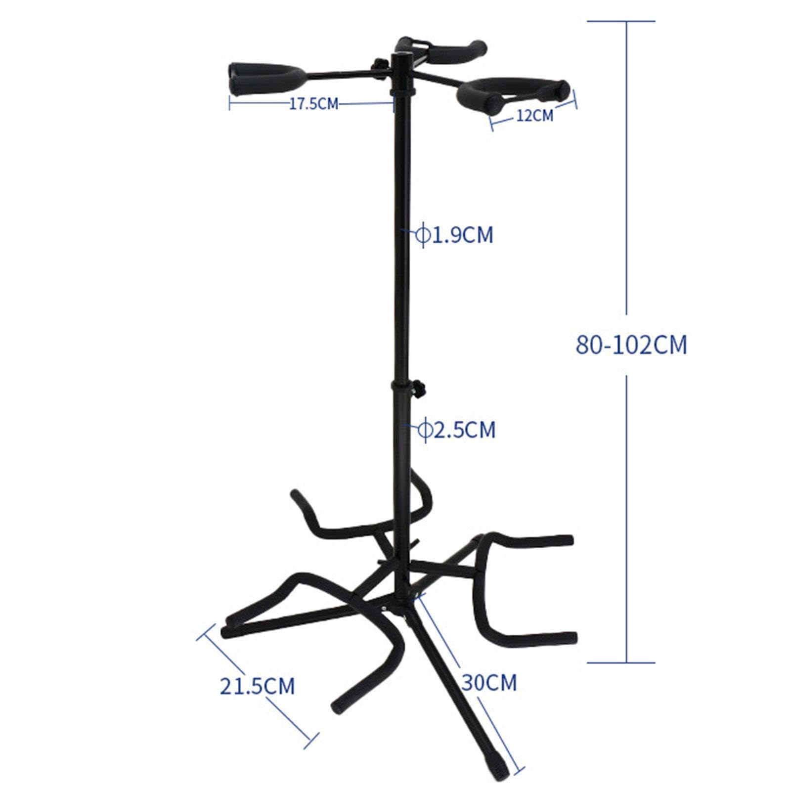 Generic Dreifacher Gitarrenständer, Höhenverstellbarer Gitarrenhalter für E Gitarren