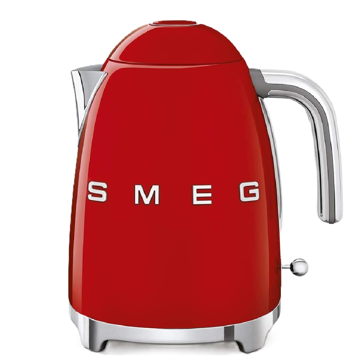 Smeg KLF03RDUS 50's Retro Style Electric Water Kettle, with Automatic Shutoff, Removable Base, and Water Indicator, Red (Renewed)