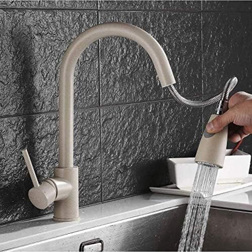 Mitigeur de cuisine avec douchette extractible et bec rotatif 360