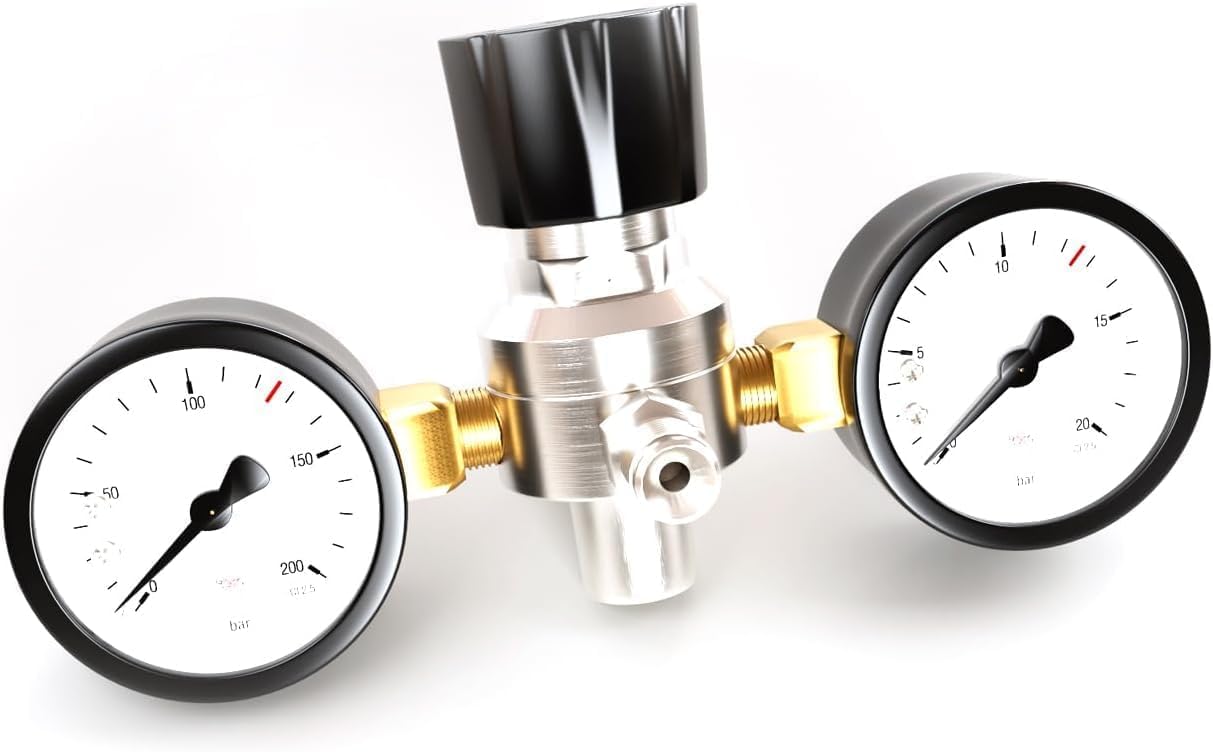 Whipped Cream Pressure Regulator Valve with Upgraded Adapter & Hose Line