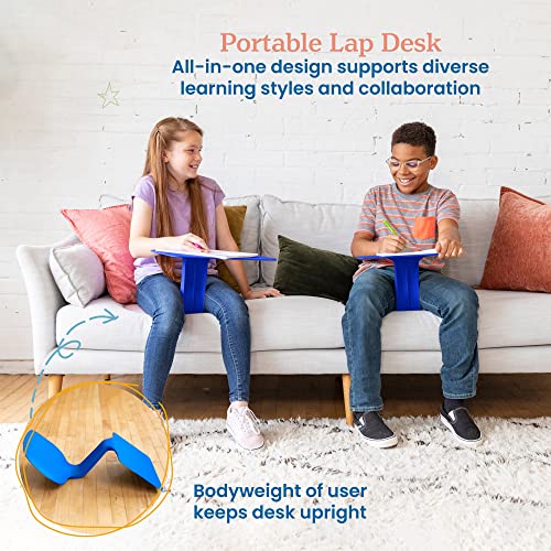 Image of ECR4Kids The Surf Portable Activity Lap Desk, Classroom Essentials, Blue, 10-Pack