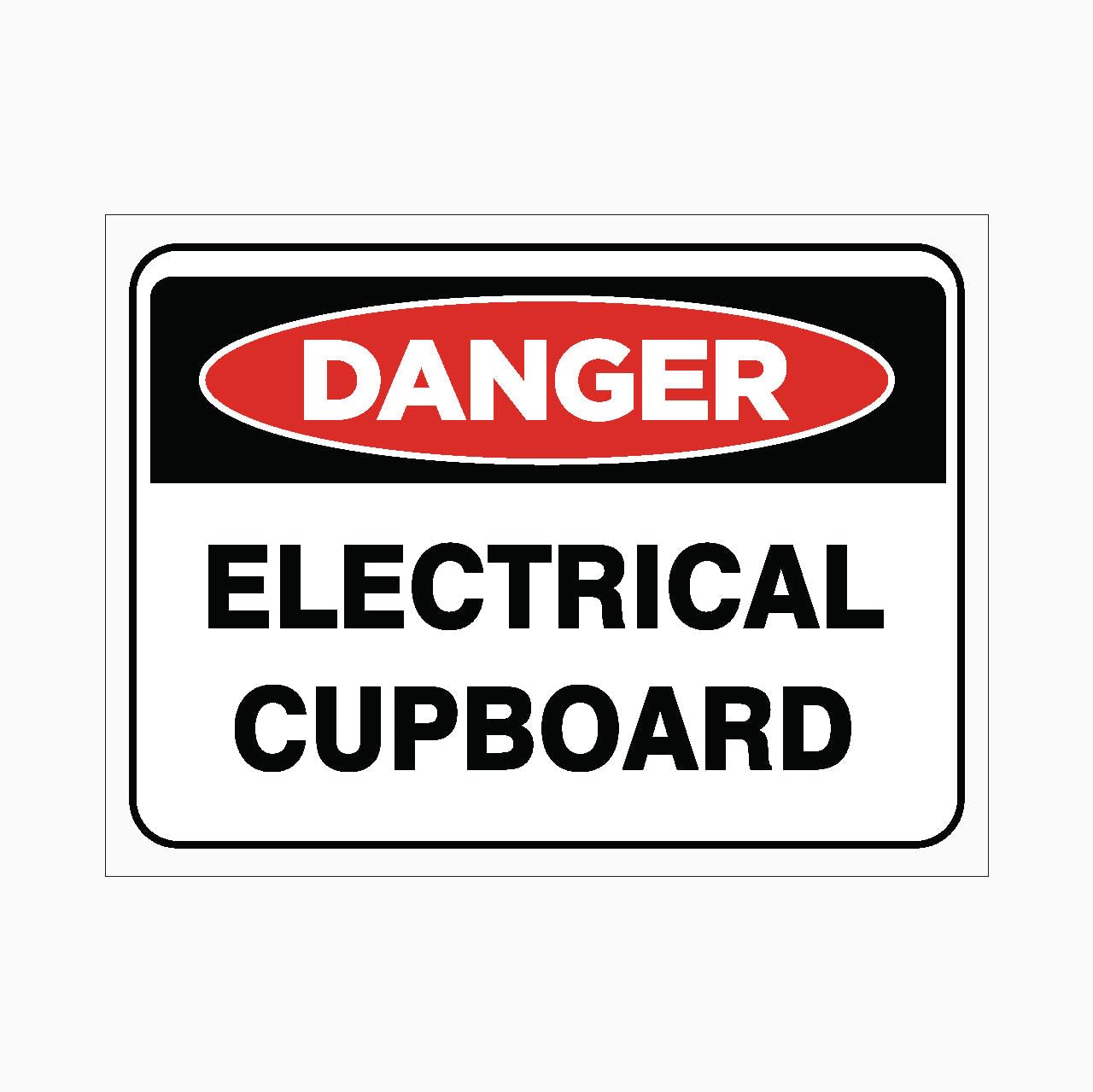 ELECTRICAL CUPBOARD Sign, 12x8 Metal Tin Sign, identification sign for electrical cabinets.
