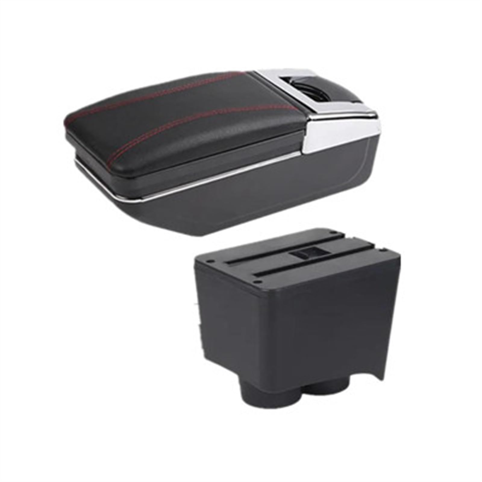 NOHEEU Car Armrest Box 2002-2009 Interior Retrofit Storage Accessories For Polo 9N 3 Mk4(A red line NO USB)