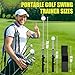 Golf Swing Trainer with Click Feedback - Retractable Training Aid for Grip, Arm Connection & Swing Correction, Indoor/Outdoor Practice for Right & Left Handed Golfers