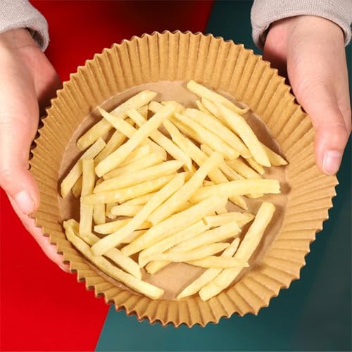 Papel para freidora de aire desechable que evita que la comida se pegue al cocinar 6