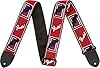 Fender Monogrammed Strap, Fully adjustable length (36",58"), Red/Black/Blue #1