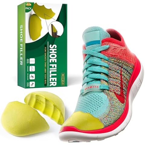 Shoe Fillers for Loose Shoe,Toe Filler Inserts,Shoe Inserts for Shoe Too Big,Heel sliping Make Shoes Fit,for Both Men and Women.Small:(Half Size Bigger)/Green Cover