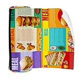 Federmäppchen mit Reißverschluss, Münzorganizer, Kosmetiktasche für Damen, Teenager, Mädchen, Jungen, Kinder, Infografische Gesunde Lebensmittel und Fastfood-Zeitung