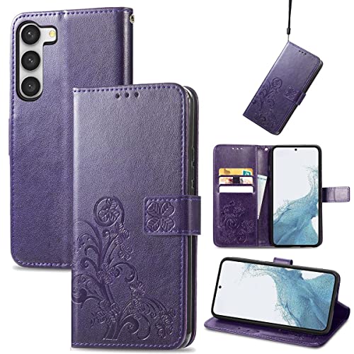 Protection Samsung Galaxy S23 violet portefeuille RFID anti rayures