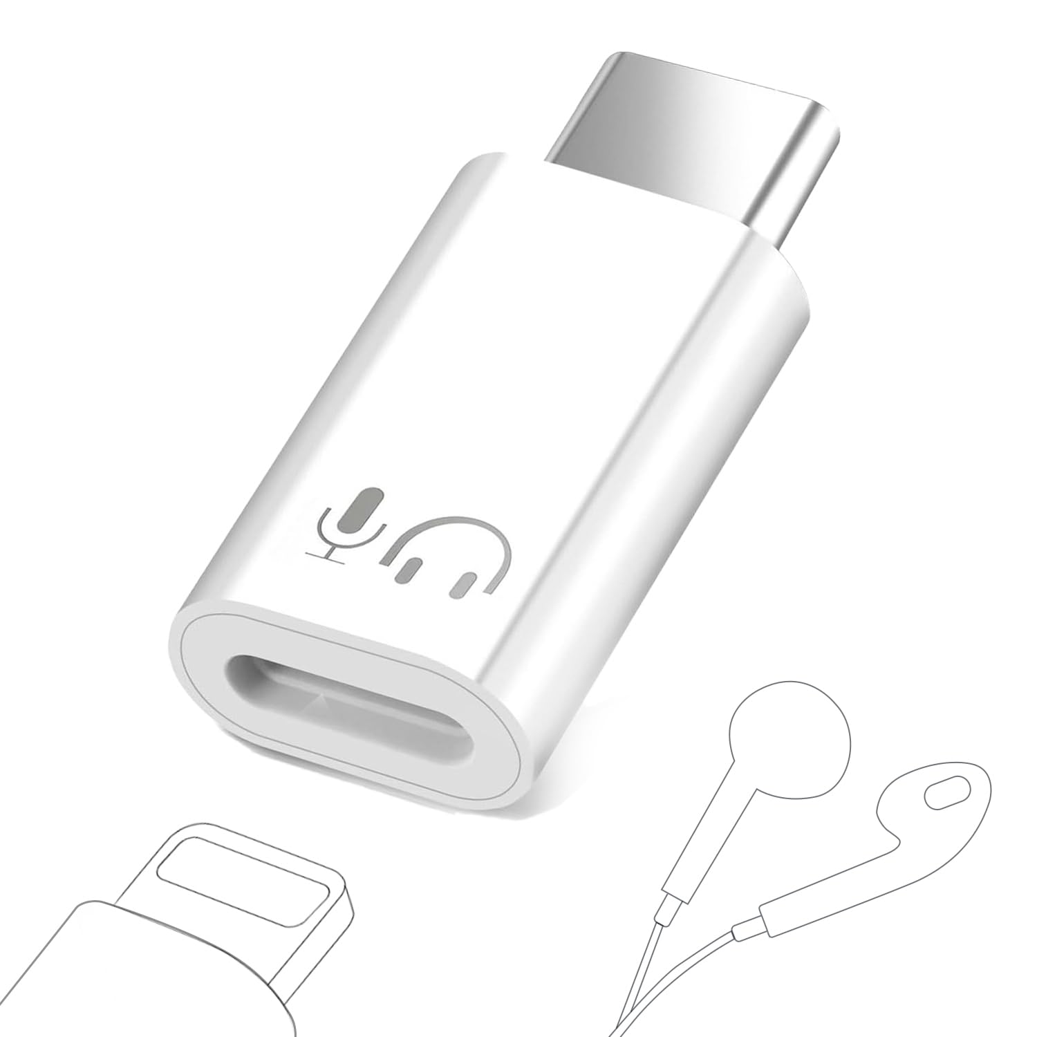 Amazon.co.jp: FEYUCOC Lightning to Type-C イヤホン変換アダプター