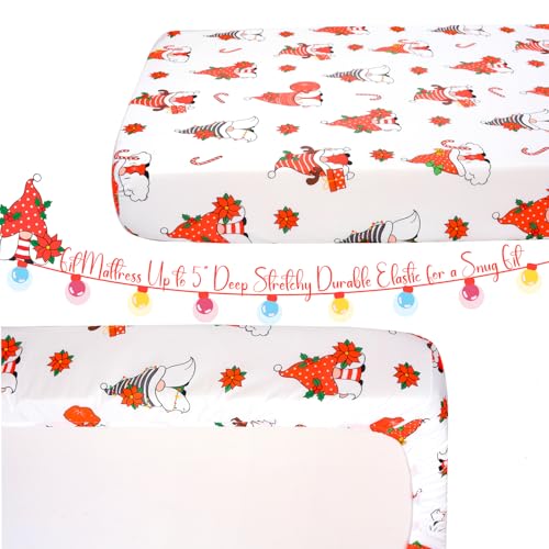 Image of UOMNY Crib Sheet Christmas Fitted Crib Sheets Baby Sheet for Standard Crib and Toddler Mattresses Nursery Bedding Sheet Crib Mattress Sheets for Boys and Girls 1 Pack Space Toddler Sheet