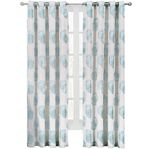 Royal Tradition Lafayette 108-Inch Wide x 120-Inch Long, Set of 2, Jacquard Grommet Window Curtains...