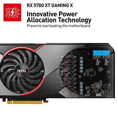 MSI Radeon RX 5700 XT Gaming X - Scheda grafica con tecnologia NAVI 8 GB DDR6 (clock fino a 1980 Mhz, 256 bit, 14 Gbps), Ventole Torx 3.0, RGB Mystic Light, Afterburner Overclock Utility