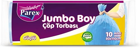 Parex Güçlü Çöp Torbası Jumbo Boy 10'lu