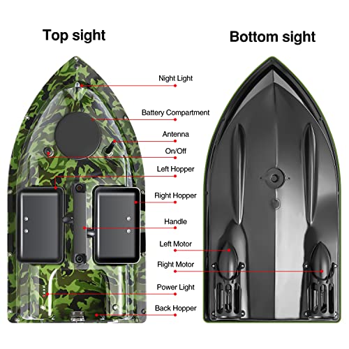 Bateau amorceur avec sonar de détection et 3 bacs catapulte à carpe - 4