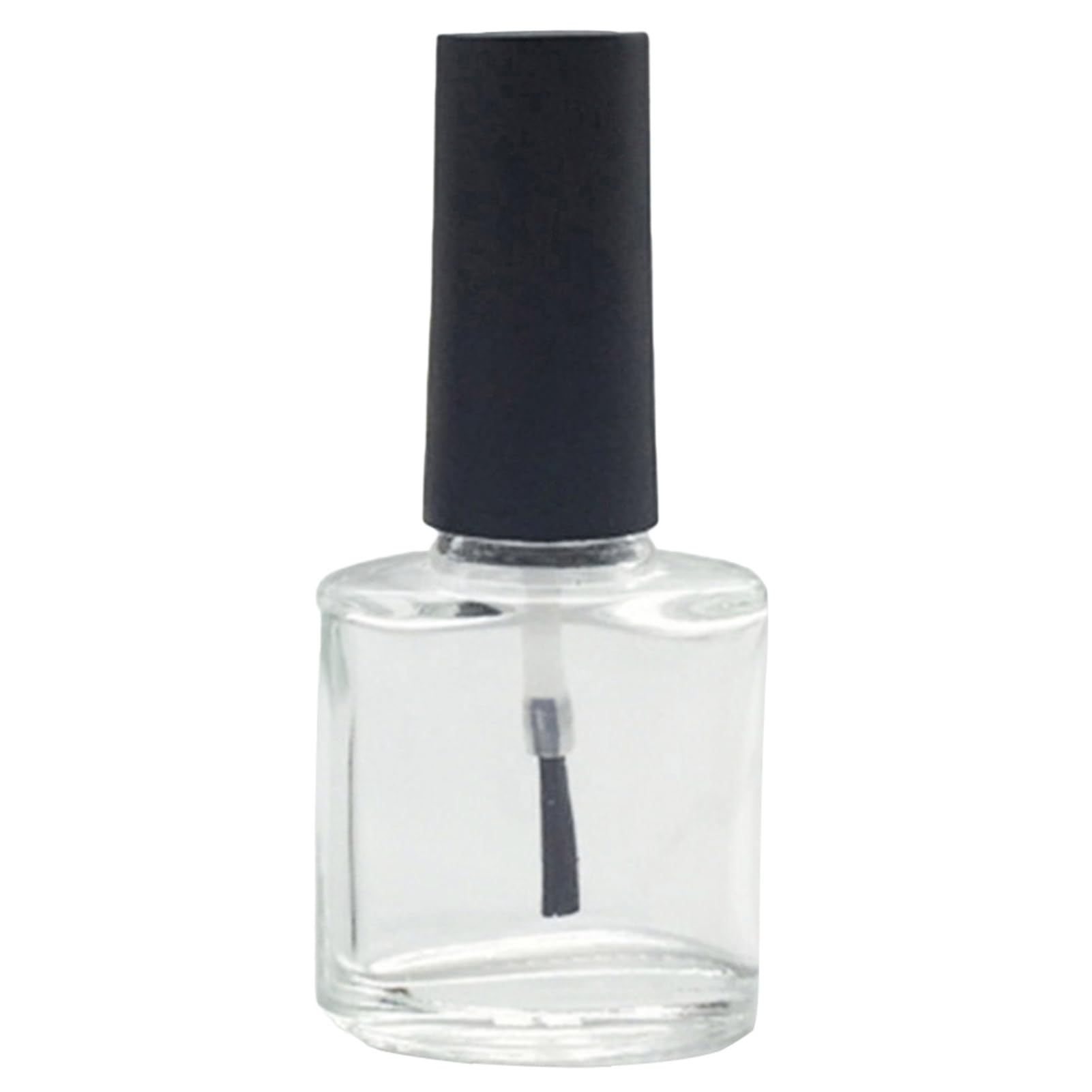 ulafbwur Glass 10ml Portable Nail Polish Varnish Empty Bottle Make-up Container with Brush