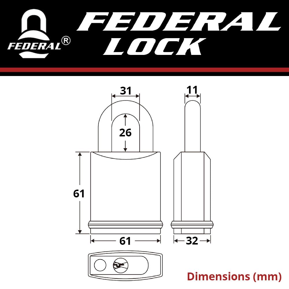 High Security Padlock - Sold Secure CEN4 - Solid Steel, Weatherproof, Heavy Duty with Anti-Cut Molybdenum Shackle - Image 3
