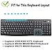 Keyboard Cover Skin Protector Fit Logitech MK275 MK270 Keyboard, Logitech K200 K260 K270 MK200 MK260 Ultra Thin Desktop PC Silicone Keyboard Cover-Black