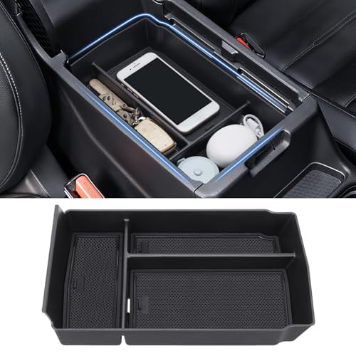 Drytuns Center Console Organizer Armrest Tray Insert Storage Box for Honda CRV 2023-2026 Accessories for 2023+ CR-V Hybrid ABS Plastic Black