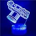 Produktbild 3D-Illusionslampe Led-Nachtlichtkamera Bestseller-Basis Leuchtende Tischlampe Versorgungsbüro Kindergeburtstag Weihnachtsgeschenk Tischlampe