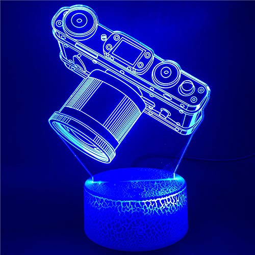 Preisvergleich Produktbild 3D-Illusionslampe Led-Nachtlichtkamera Bestseller-Basis Leuchtende Tischlampe Versorgungsbüro Kindergeburtstag Weihnachtsgeschenk Tischlampe