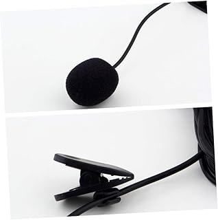 NUSITOU Microphone Mini Portable Mic Lapel Collar Microphone for Teaching Meeting Clip on Voice Amplifier Loudspeaker Lavalier Outdoor Black Clip Microphone Loudspeaker Lapel Clip
