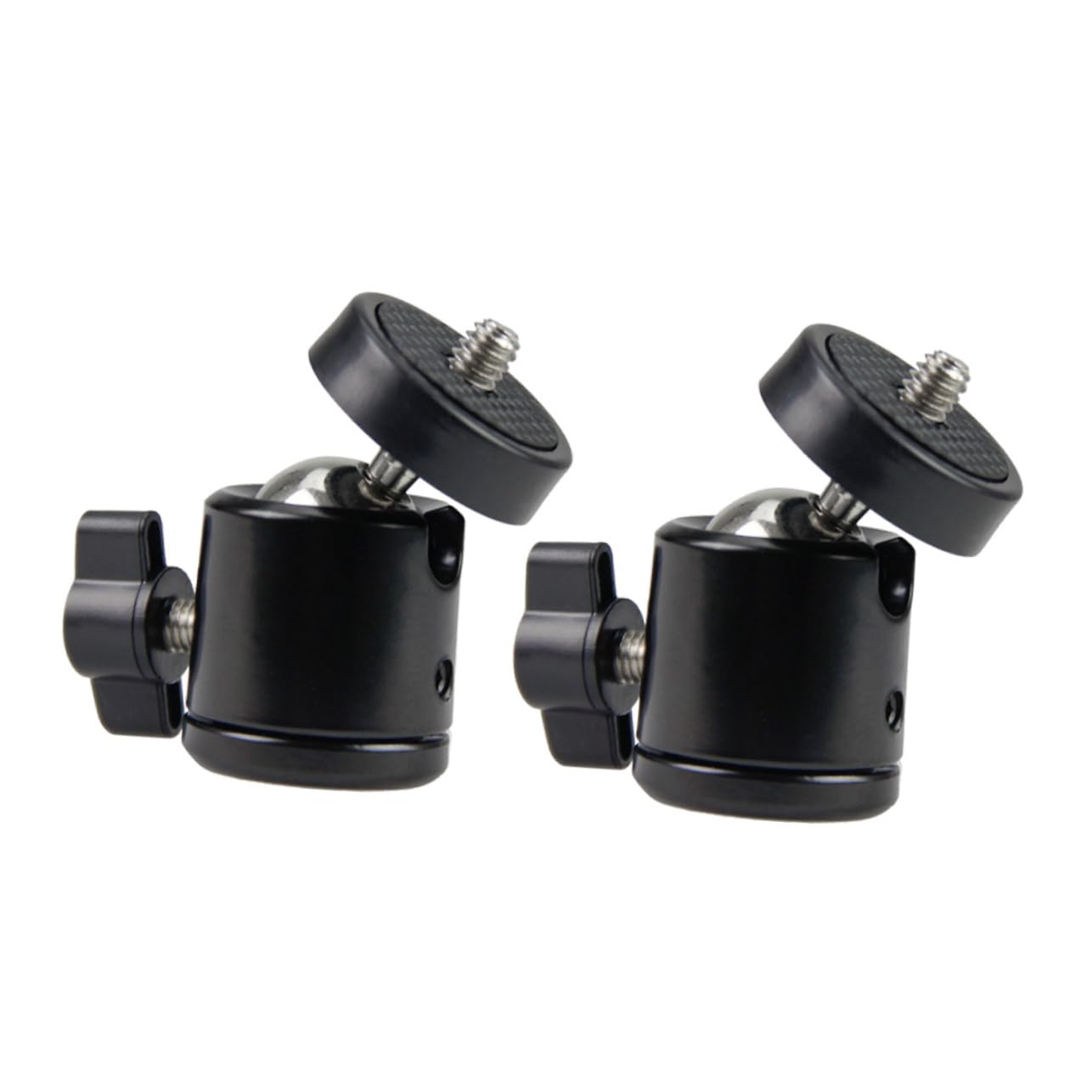 OSALADI SLR Camera Spherical Head Damping Slide Platform 2pcs Aluminum Alloy Ball Head Mount for Panoramic Photography 3 Holes Design