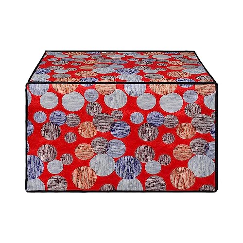Image of DREAM KING Stylish Design & Printed Microwave Oven Cover Full Closure |waterproof & Dustproof Oven Cover Suitable for All Models - Multicolour SA70