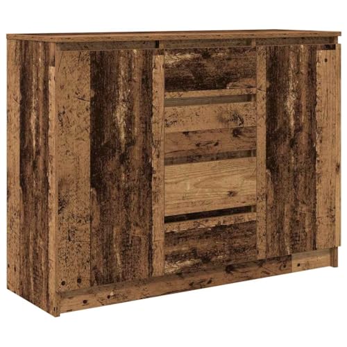 vidaXL Aparador con cajones Madera Vieja 100,5x35x76 cm, Armario de almacenaje, Mueble aparador, Mueble de Pasillo, Mueble Buffet