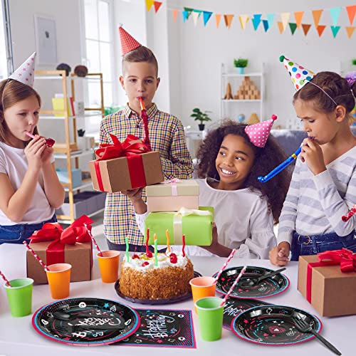 Spiareal 100 Pcs Music Party Supplies Tableware Set For Girls Music Theme Birthday Party Plates Napkins Forks Spoons For Birthday Baby Shower Celebration (Music Style), 7 Inches And 9 Inches #TOP4