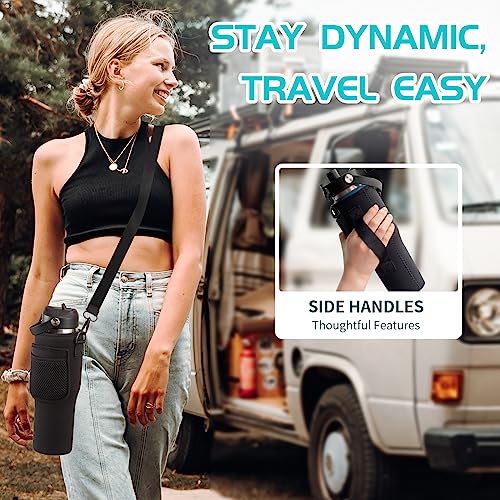 Digjuper 32Oz Insulated Tumblers With Lid And Straw - Spout Lid, Cold-48H & Hot-24H, Slim Insulated Water Bottles That Fits In Cup Holder, Stainless Steel Tumblers Large Water Cup For Drive Trip Gym #TOP5