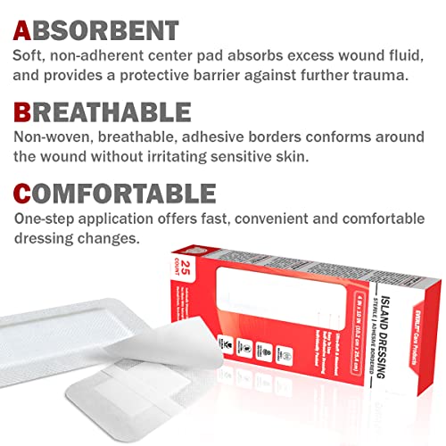Everlit Island Dressing Bordered Gauze | Large Wound Care Bandage With Adhesive Border| Sterile, Soft & Highly Absorbent Medical Grade Dressing Pad thumb #4