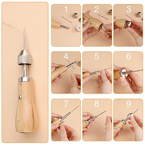 Yizzvb 6 Pack Waxed Thread Leather Sewing Awl Replacement Spools Of Thread, Repair Stitch Thread, Leather, Canvas Sewing Awl Thread Refill, Replacement Threads, For Awl For All Stitching Tool #TOP4