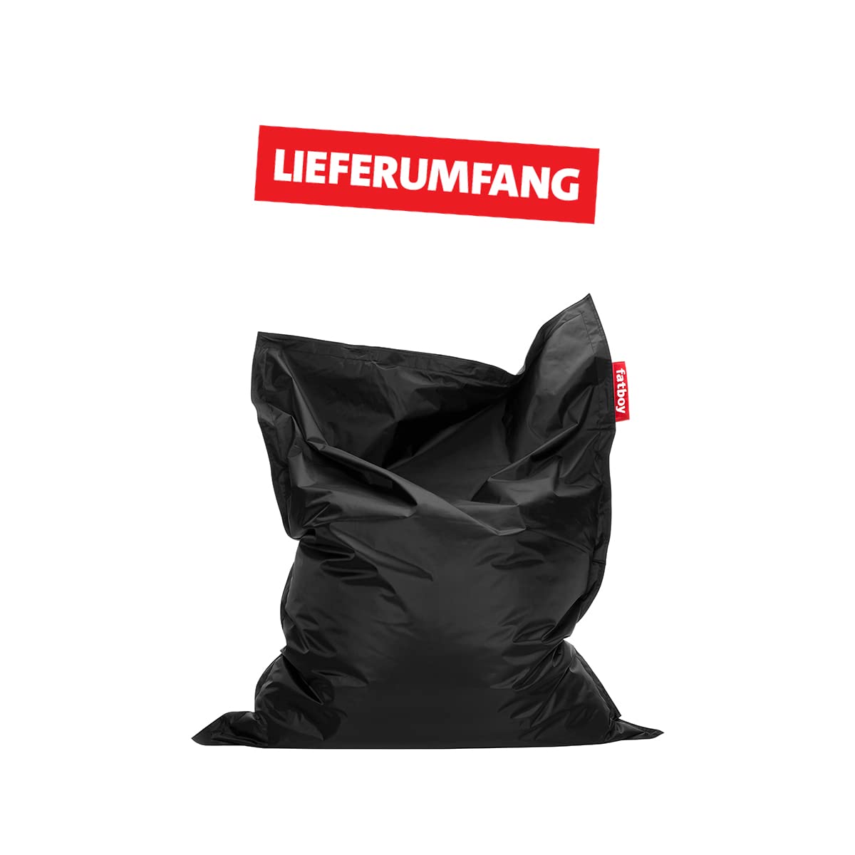 Fatboy Original Sitzsack XXL 180x140cm Schwarz Nylon Relaxsessel Erwachsene